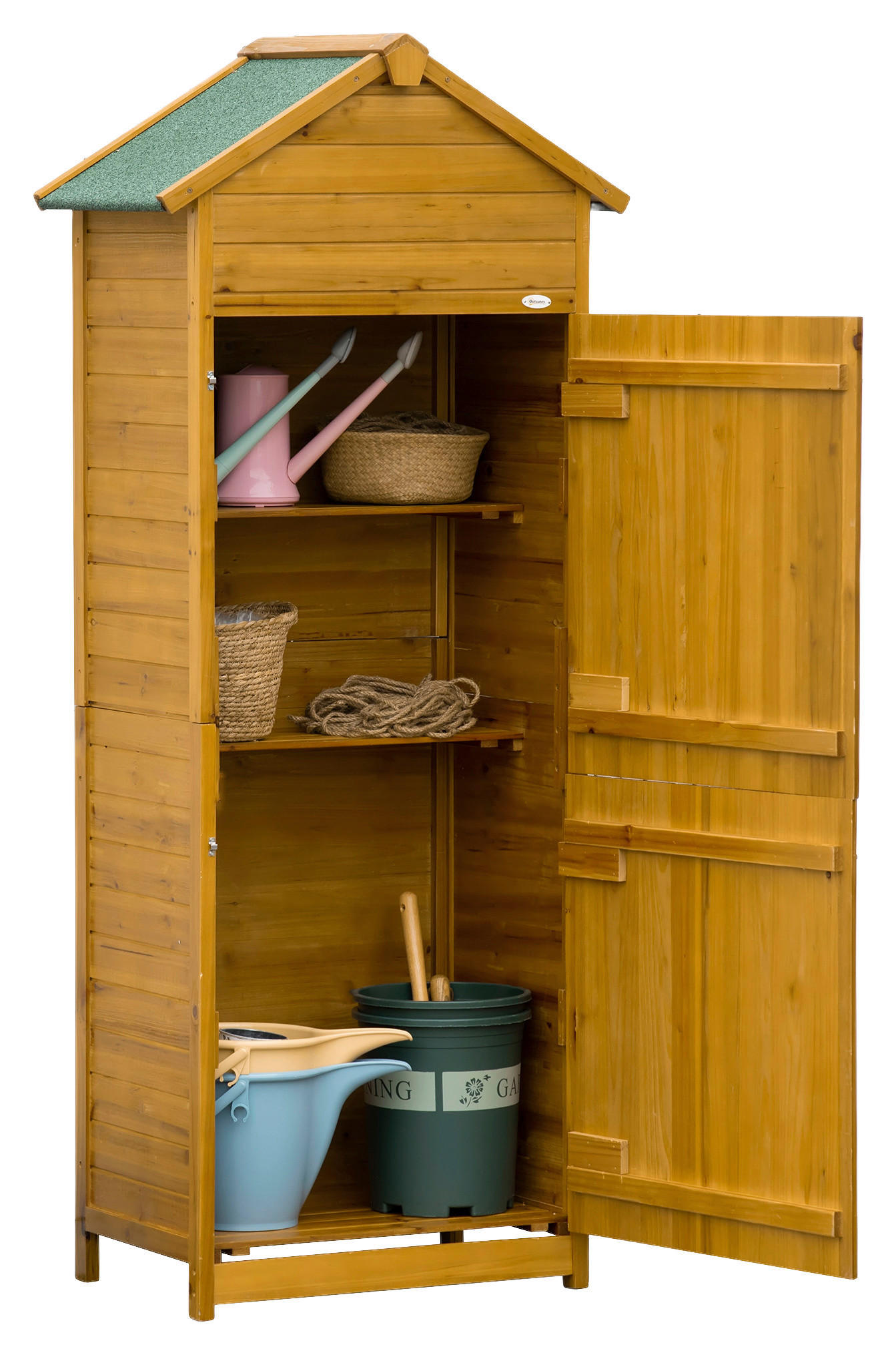 Outsunny Gartenhaus natur B/H/L: ca. 49x191,5x79 cm Gartenhaus - natur (79,00/49,00/191,50cm) - Outsunny