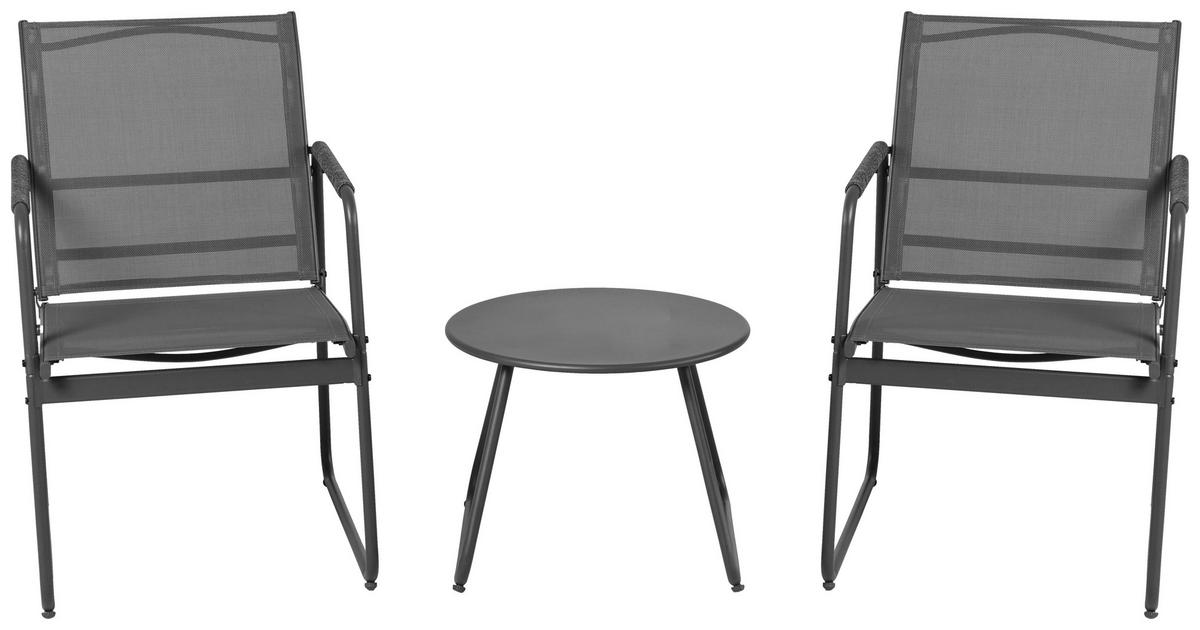 POCOline Gartensitzgruppe Lagos dunkelgrau Stahl Lagos - dunkelgrau - POCOline