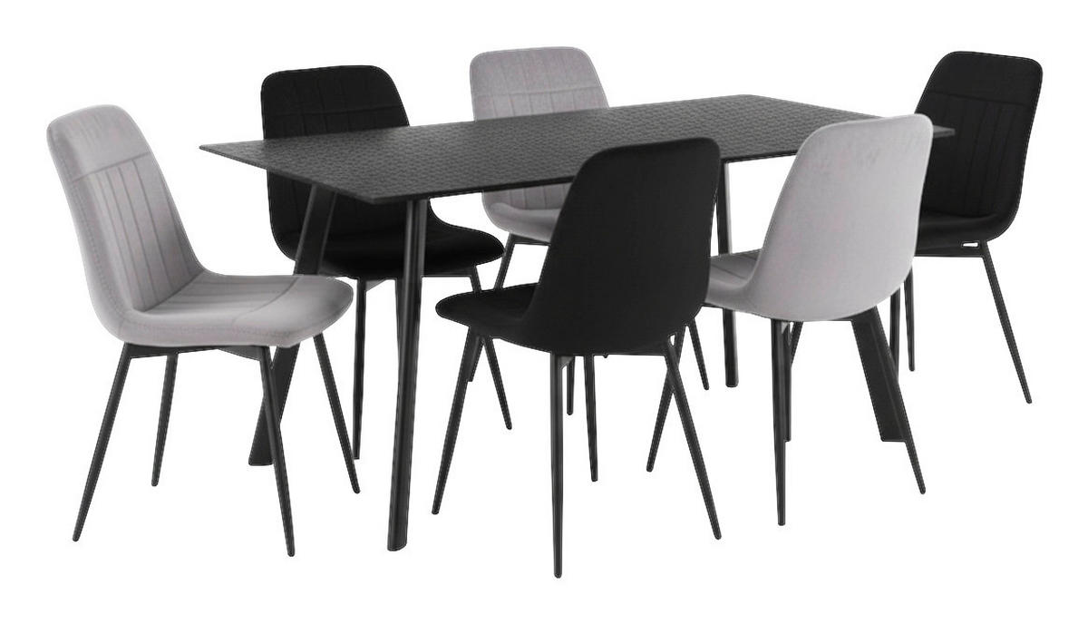 Esstisch Petra schwarz B/T: ca. 140x80 cm Petra - schwarz (140,00/80,00cm)