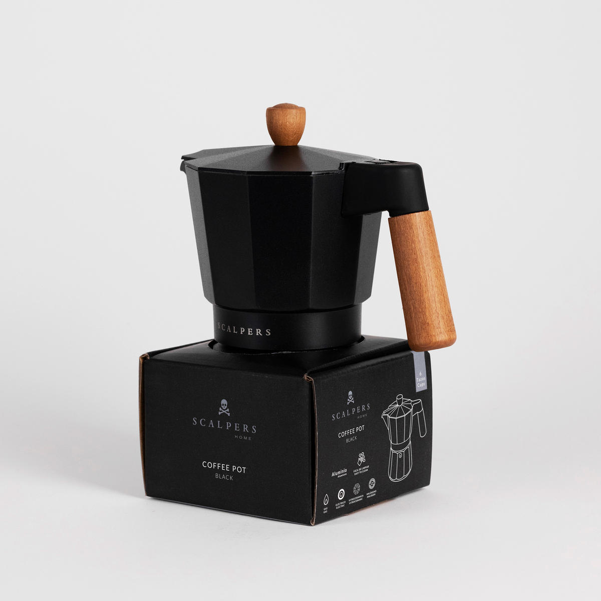 SCALPERS HOME Kaffemaschine schwarz Aluminium B/H/T: ca. 17x20,5x10 cm 365 - schwarz (17,00/20,50/10,00cm) - SCALPERS HOME