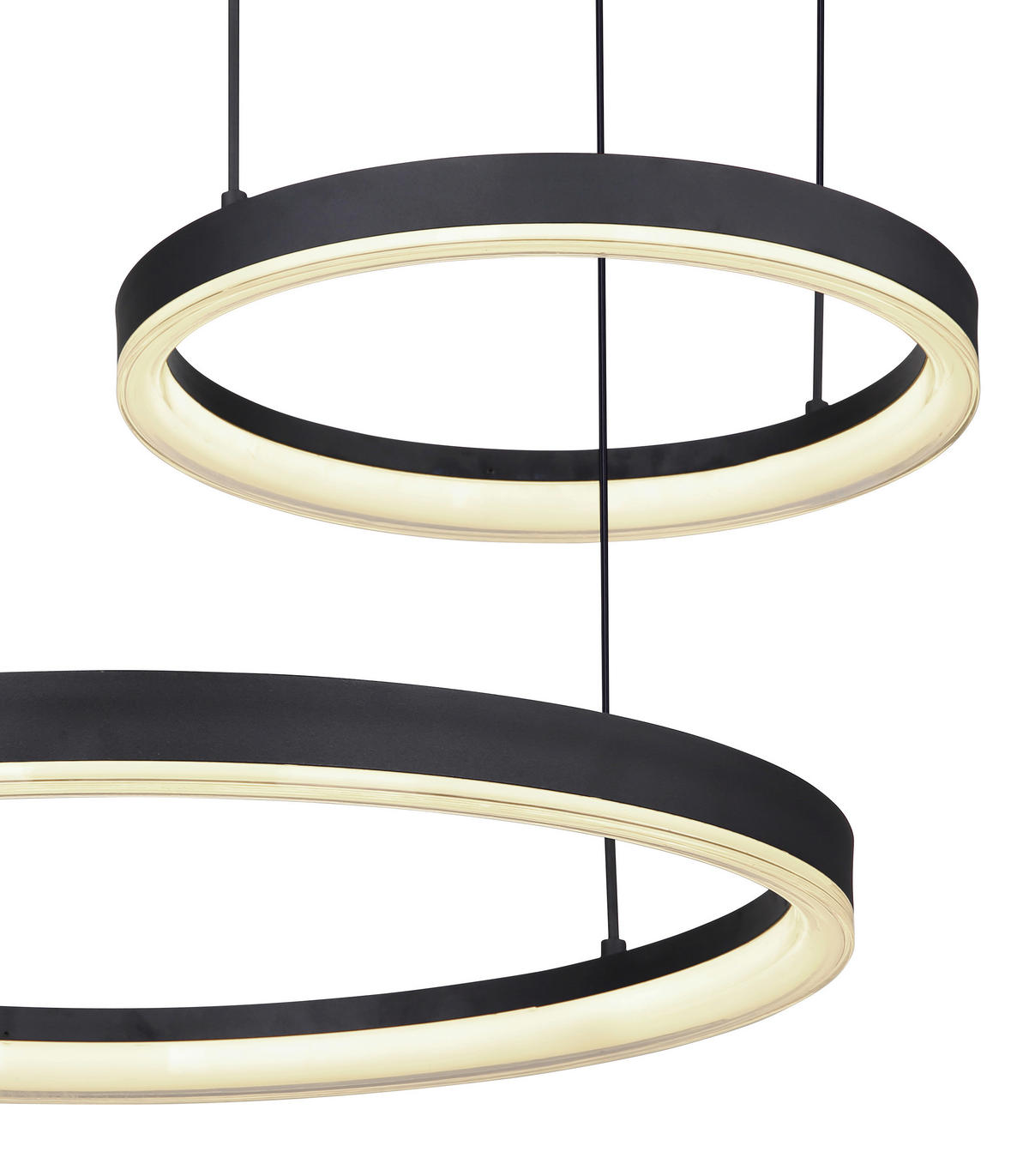 GLOBO Pendelleuchte schwarz Aluminium Metall Acryl B/H/T: ca. 60x150x82,5 cm 1.0 Brennstellen 67189H1 - schwarz (60,00/150,00/82,50cm) - GLOBO