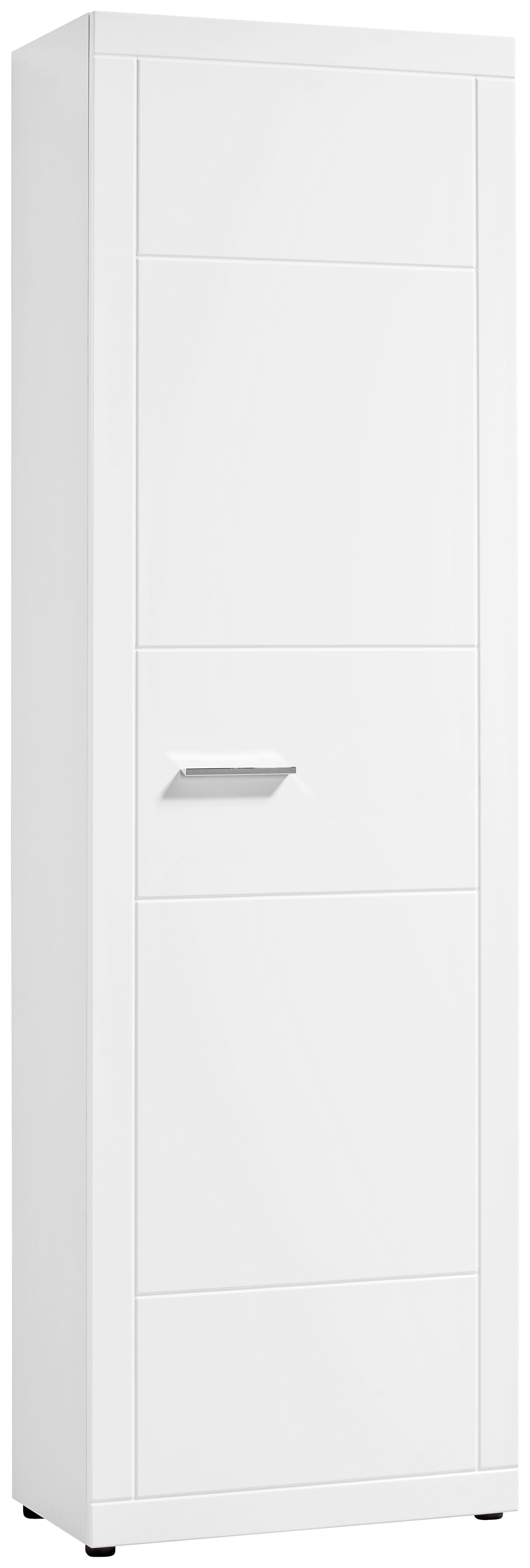 Garderobenschrank Atlanta weiß weiß Hochglanz B/H/T: ca. 60x202x35 cm Atlanta - weiß (60,00/202,00/35,00cm)