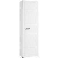 Garderobenschrank Atlanta weiß weiß Hochglanz B/H/T: ca. 60x202x35 cm Atlanta - weiß (60,00/202,00/35,00cm)