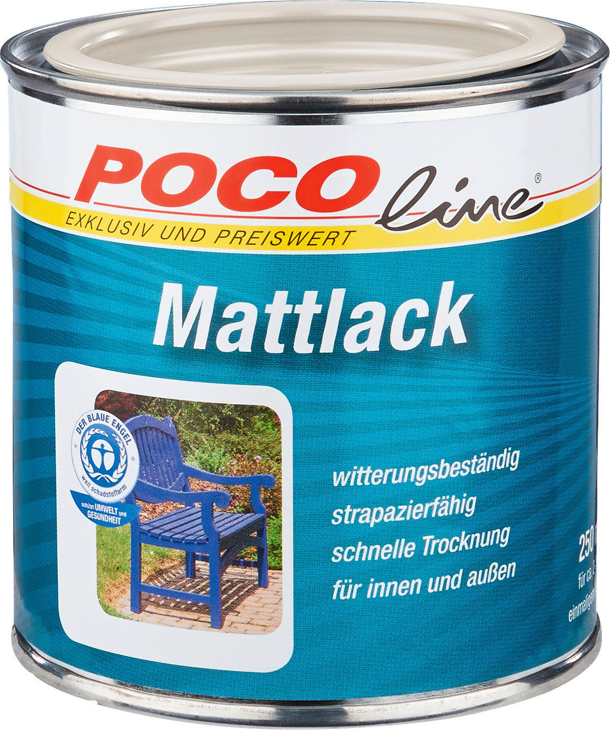 POCOline Mattlack cremeweiß ca. 0,25 l Mattlack_Acryl_2in1 250ml - cremeweiß (250ml) - POCOline
