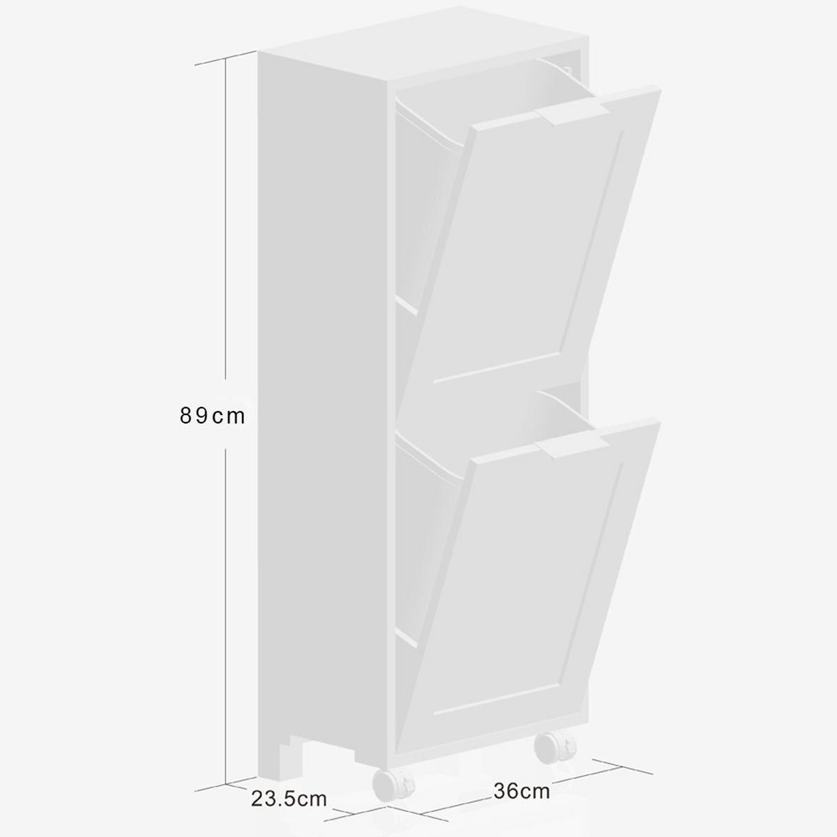 Kesper Universalschrank weiß Spanplatte B/H/T: ca. 35x89x23 cm Universalschrank - weiß (35,00/89,00/23,00cm) - Kesper