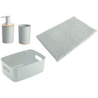 Bad-Set salbei natur Kunststoff Bambus Badset_4tlg. salbei - natur/salbei - Sensation