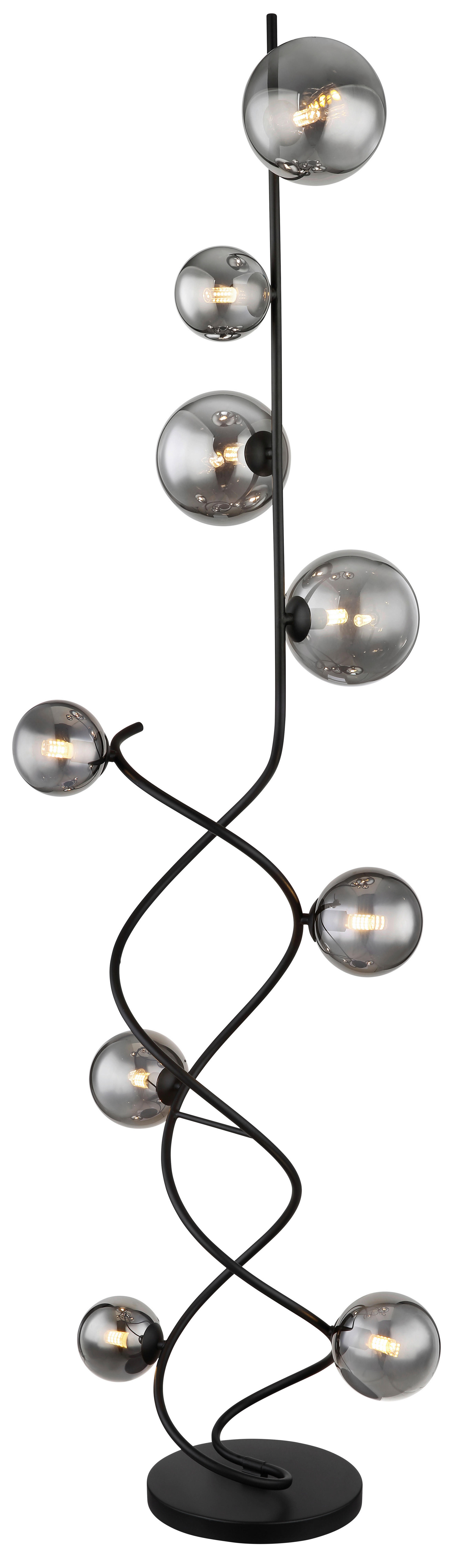 GLOBO Stehleuchte schwarz Metall B/H/T: ca. 40x162x42,5 cm G9 9 Brennstellen RIHA - schwarz (40,00/162,00/42,50cm) - GLOBO