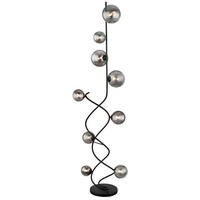 GLOBO Stehleuchte schwarz Metall B/H/T: ca. 40x162x42,5 cm G9 9 Brennstellen RIHA - schwarz (40,00/162,00/42,50cm) - GLOBO