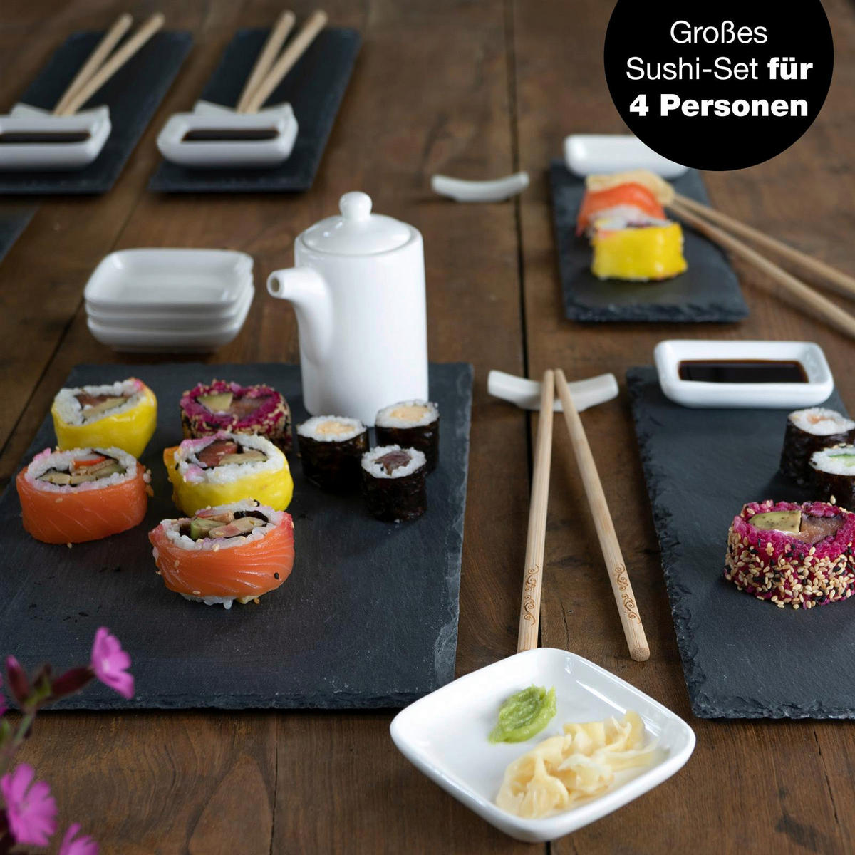 Moritz & Moritz Sushi-Set weiß Porzellan Sushiset_22tlg. - weiß - Moritz & Moritz
