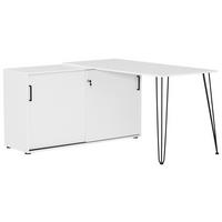 Eckschreibtisch Ekko weiß matt B/H/T: ca. 129,5x73,8x145 cm Ekko - weiß (129,50/73,80/145,00cm) - Möbelpartner
