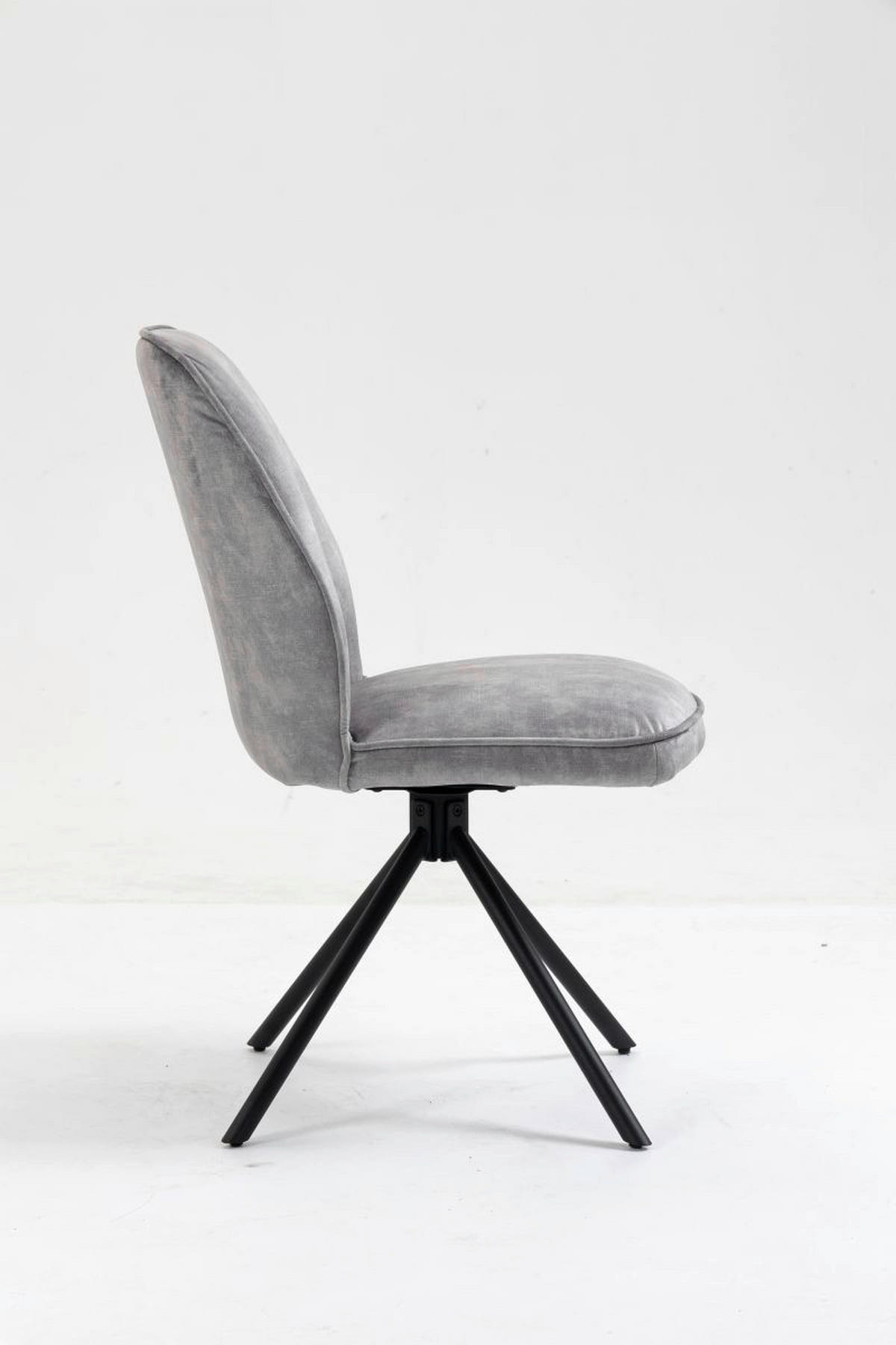 Stuhl Mailand grau Microfaser B/H/T: ca. 53x89x64 cm Mailand - grau (53,00/89,00/64,00cm)