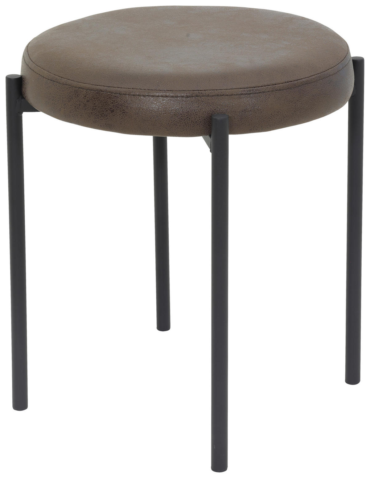 Hocker Sammy braun Microfaser H/D: ca. 46x38 cm Sammy - braun/schwarz (38,00/46,00cm)