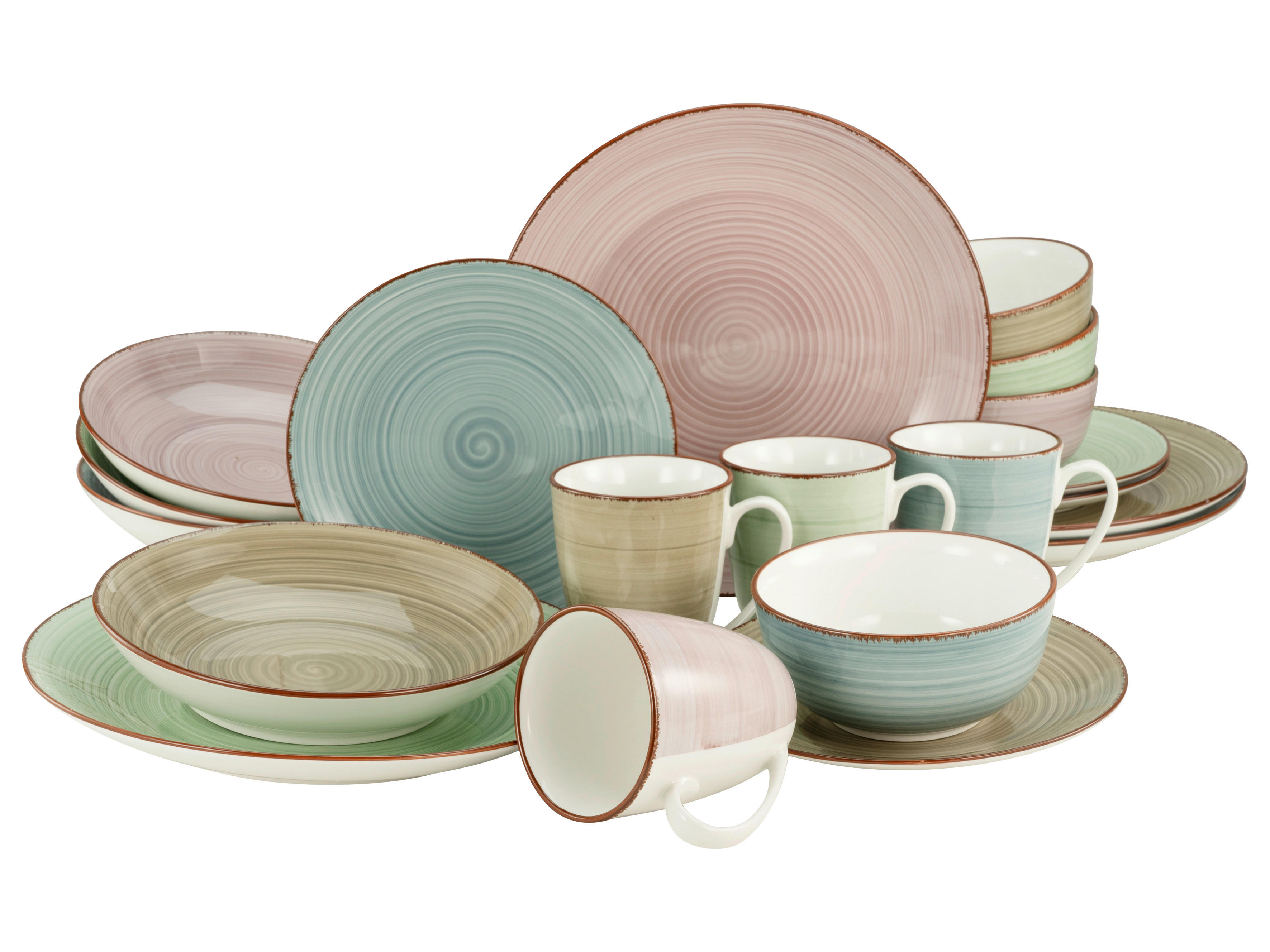 CreaTable Kombiservice SAMBA multicolor Porzellan 20 tlg. SAMBA - multicolor - CreaTable