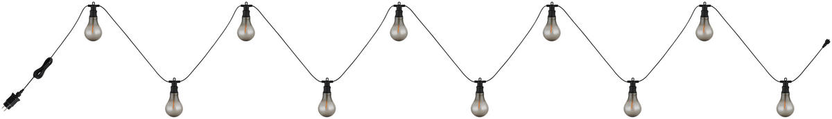 GLOBO LED-Lichterkette VERA Rauch B/H/T: ca. 8x12x750 cm VERA - Rauch/mattschwarz (8,00/12,00/750,00cm) - GLOBO