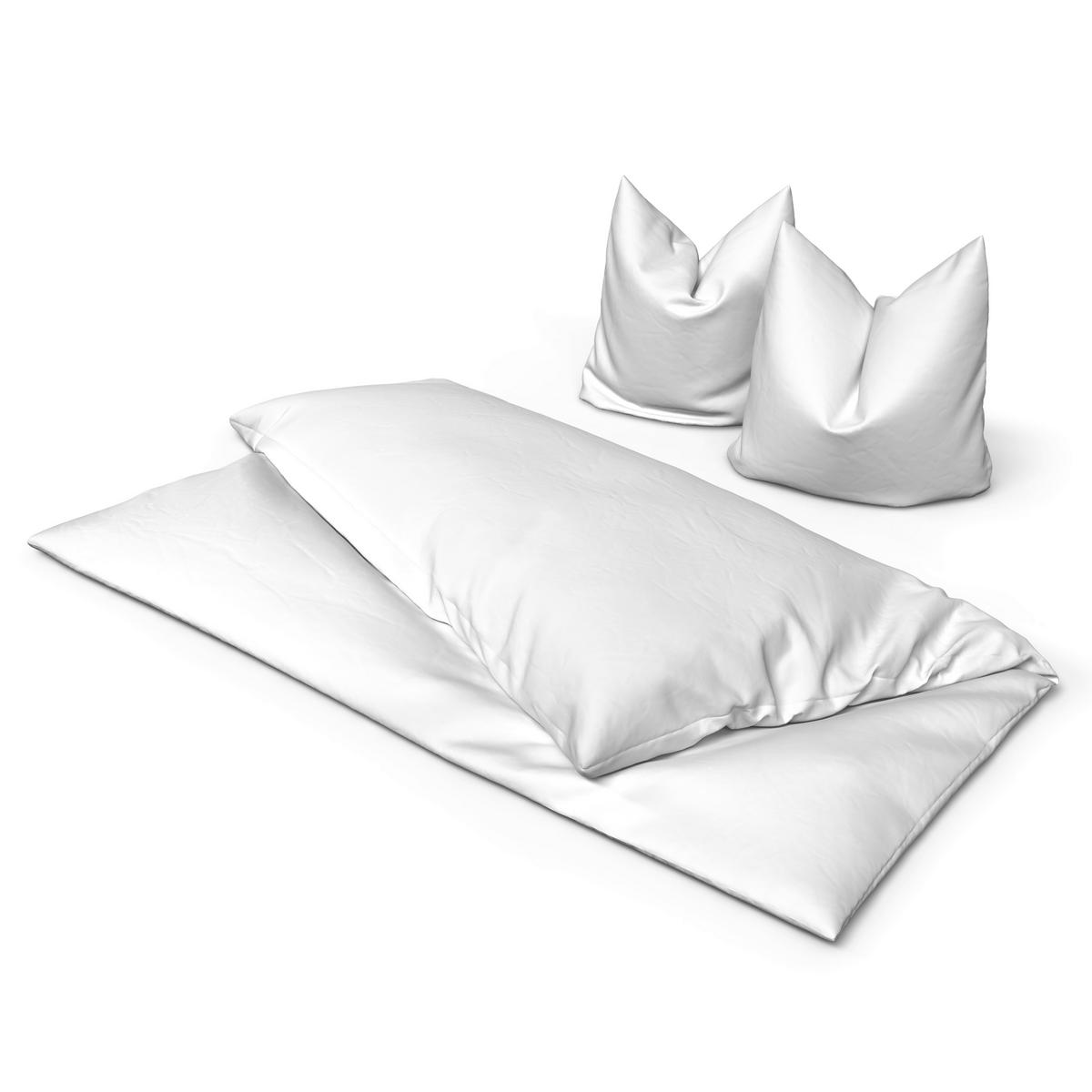 Baumwoll Bettwäsche Renforce Bettwäsche_Renforce Uni 200x200cm - weiß (200,00/200,00cm) - beau rêve
