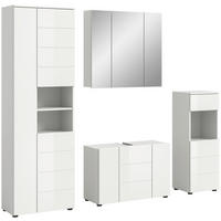 Badezimmer-Set VIRA weiß weiß Hochglanz B/H/T: ca. 210x190x34 cm VIRA - weiß (210,00/190,00/34,00cm) - xonox.home