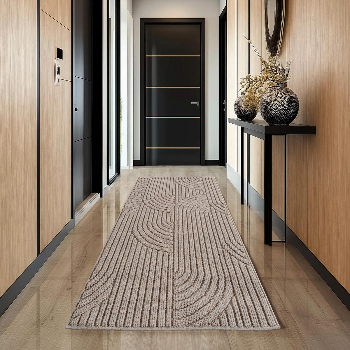 Ayyildiz Kurzflorteppich HELIX beige B/H/L: ca. 80x0,7x250 cm HELIX - beige (250,00/80,00/0,70cm) - Ayyildiz