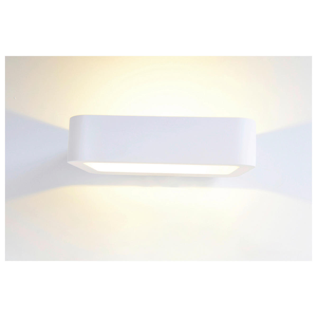 Näve Leuchten LED-Leuchten 1169623 weiß Gips B/H/T: ca. 12x5x20 cm 1 Brennstellen LED-Wandleuchte - weiß (12,00/5,00/20,00cm) - Näve Leuchten