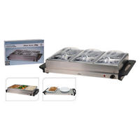 Elektrischer Buffet Wärmer EL7000010 silber Edelstahl B/H/T: ca. 64x36x15 cm Elektrischer_Buffet-Wärmer - silber (64,00/36,00/15,00cm)