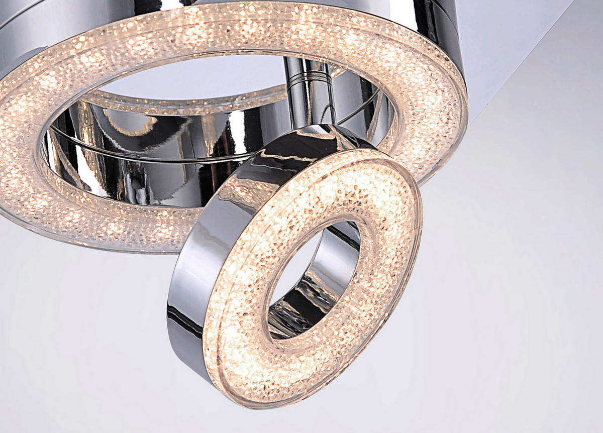 Just Light Spot 14520-17 Chrom Metall Acryl B/H/L: ca. 17x13x17 cm 1 Brennstellen LED-Spot_2flg.Tim - Chrom (17,00/17,00/13,00cm) - Just Light