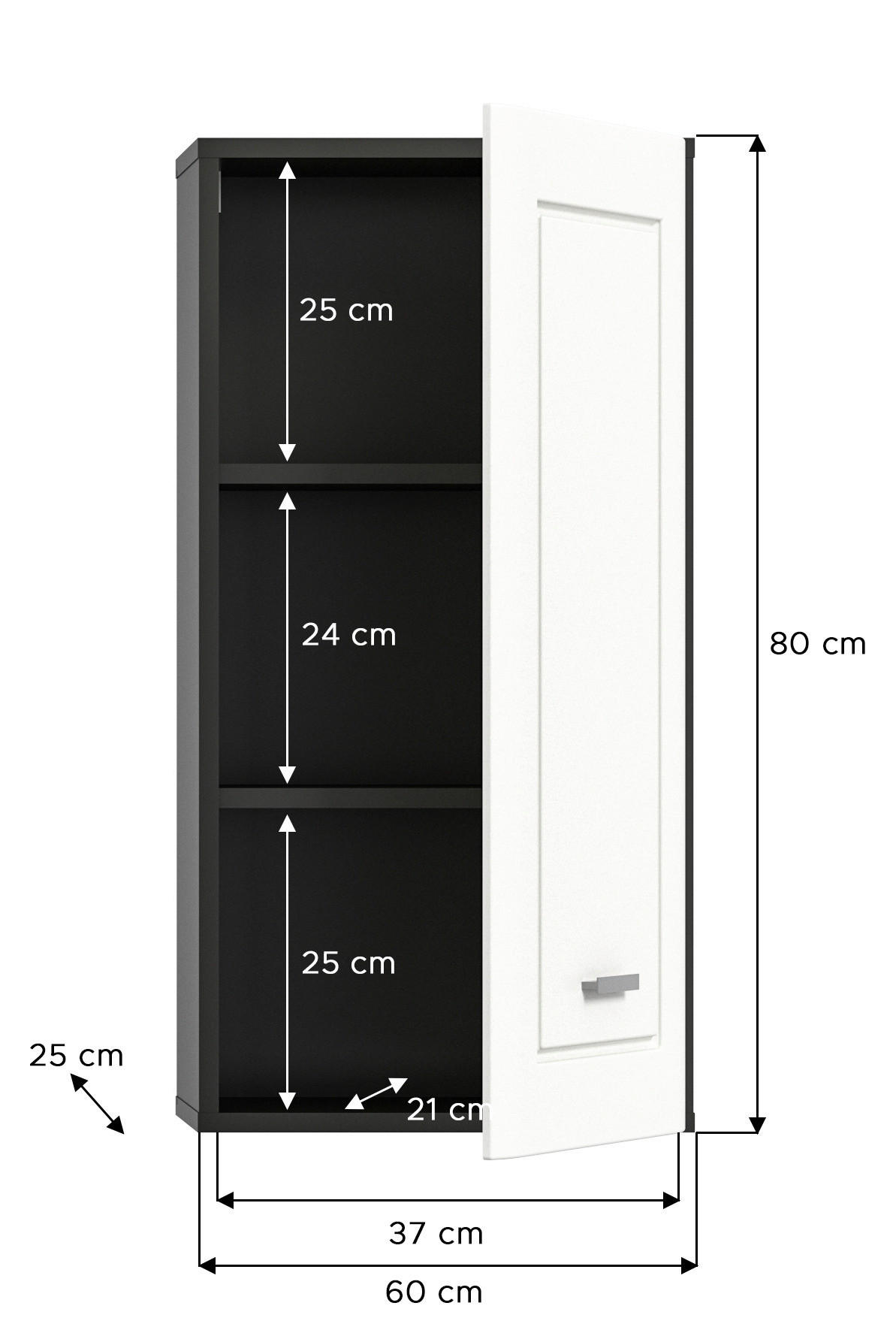 Hängeschrank LAGO B/H/T: ca. 40x82x25 c...