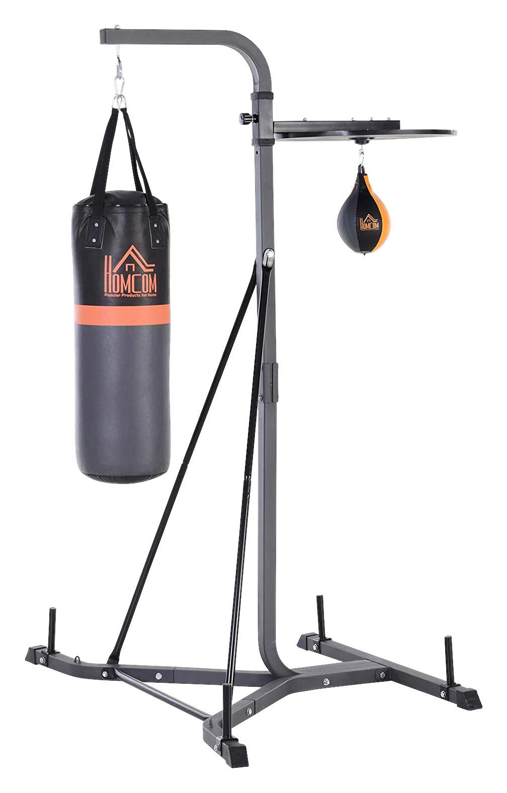 HOMCOM Boxsackständer schwarz Stahlrohr B/H/T: ca. 104x202x156 cm Boxsackständer - schwarz (104,00/202,00/156,00cm) - HOMCOM