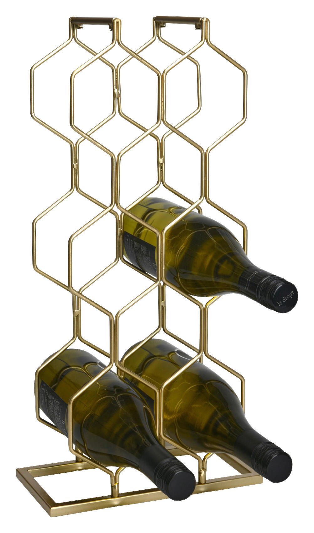 Weinregal gold Metall B/H/T: ca. 23x48x11 cm Weinregal - gold (23,00/48,00/11,00cm)