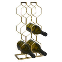 Weinregal gold Metall B/H/T: ca. 23x48x11 cm Weinregal - gold (23,00/48,00/11,00cm)