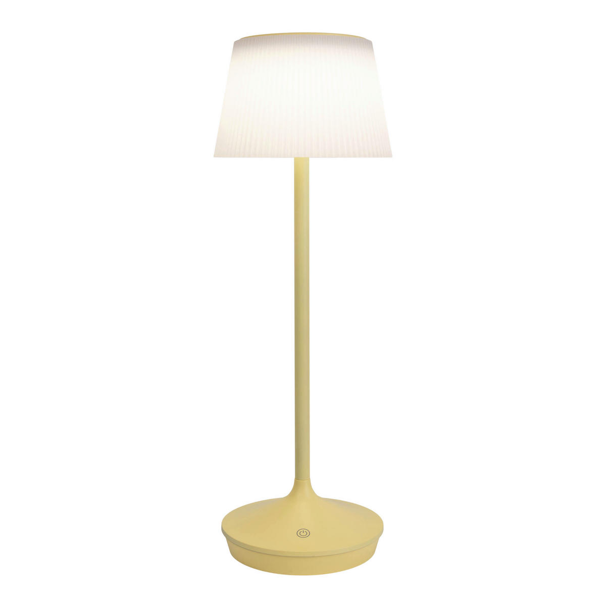 LED-Solar-Tischleuchte gelb Metall Kunststoff B/H/T/D: ca. 13x38x13x13 cm EMMI - gelb (13,00/38,00/13,00cm) - Näve Leuchten