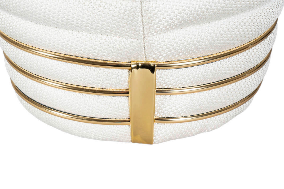 360 Living Hocker Doric 320 elfenbein gold H/D: ca. 50x42 cm Doric 320 - gold/elfenbein (42,00/50,00cm) - 360 Living