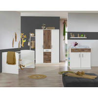 Wickelkommode Joker weiß Eiche Flagstaff Nachbildung B/H/T: ca. 91x94x75 cm Joker - Eiche/weiß (91,00/94,00/75,00cm)