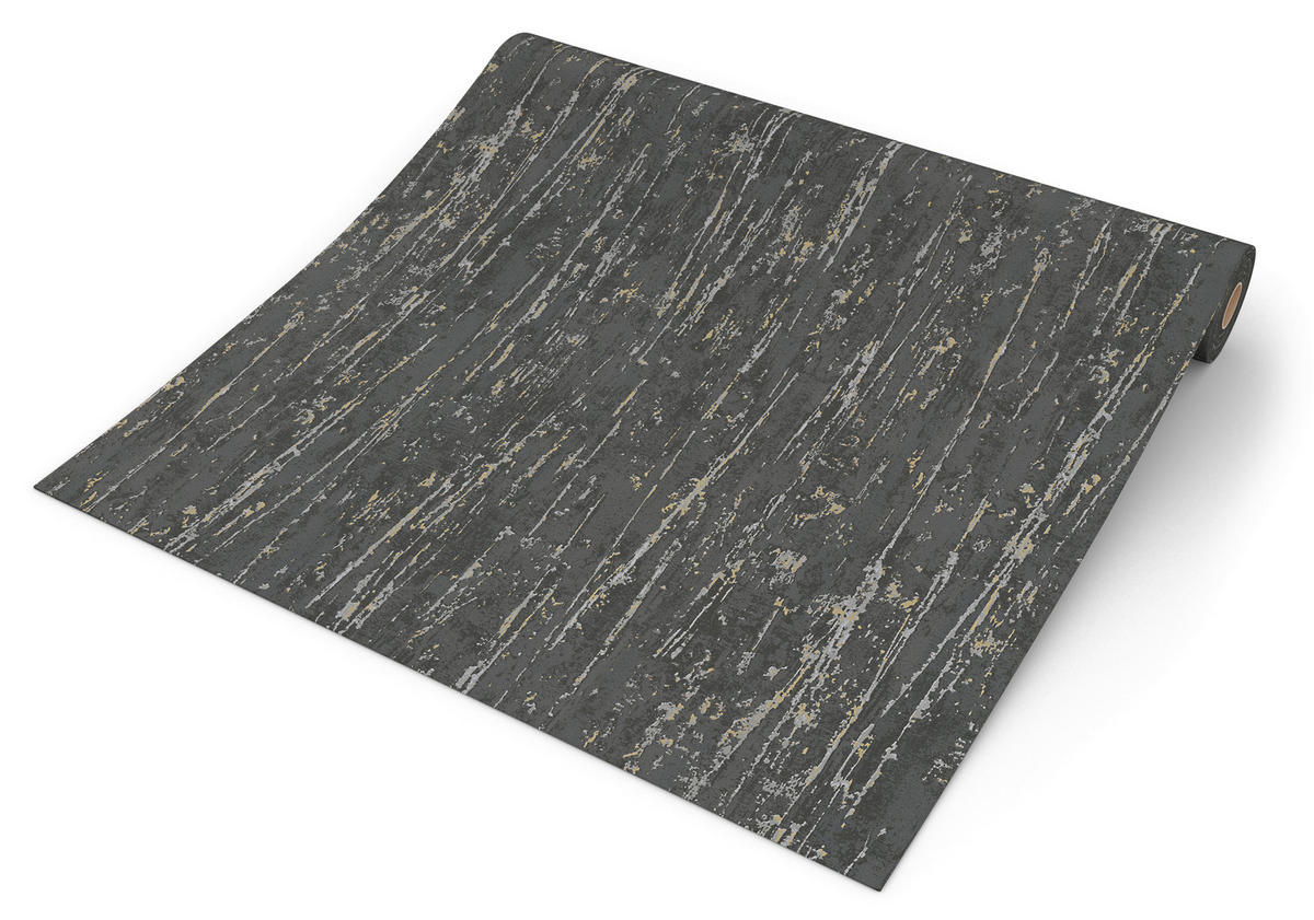 Erismann Vliestapete Struktur schwarz B/L: ca. 53x1005 cm Vliestapete_10348-15 - schwarz (53,00/1005,00cm) - Erismann