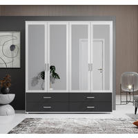 Kleiderschrank Ivar weiß B/H/T: ca. 181x190x51 cm Ivar - weiß/Graphit (181,00/190,00/51,00cm)