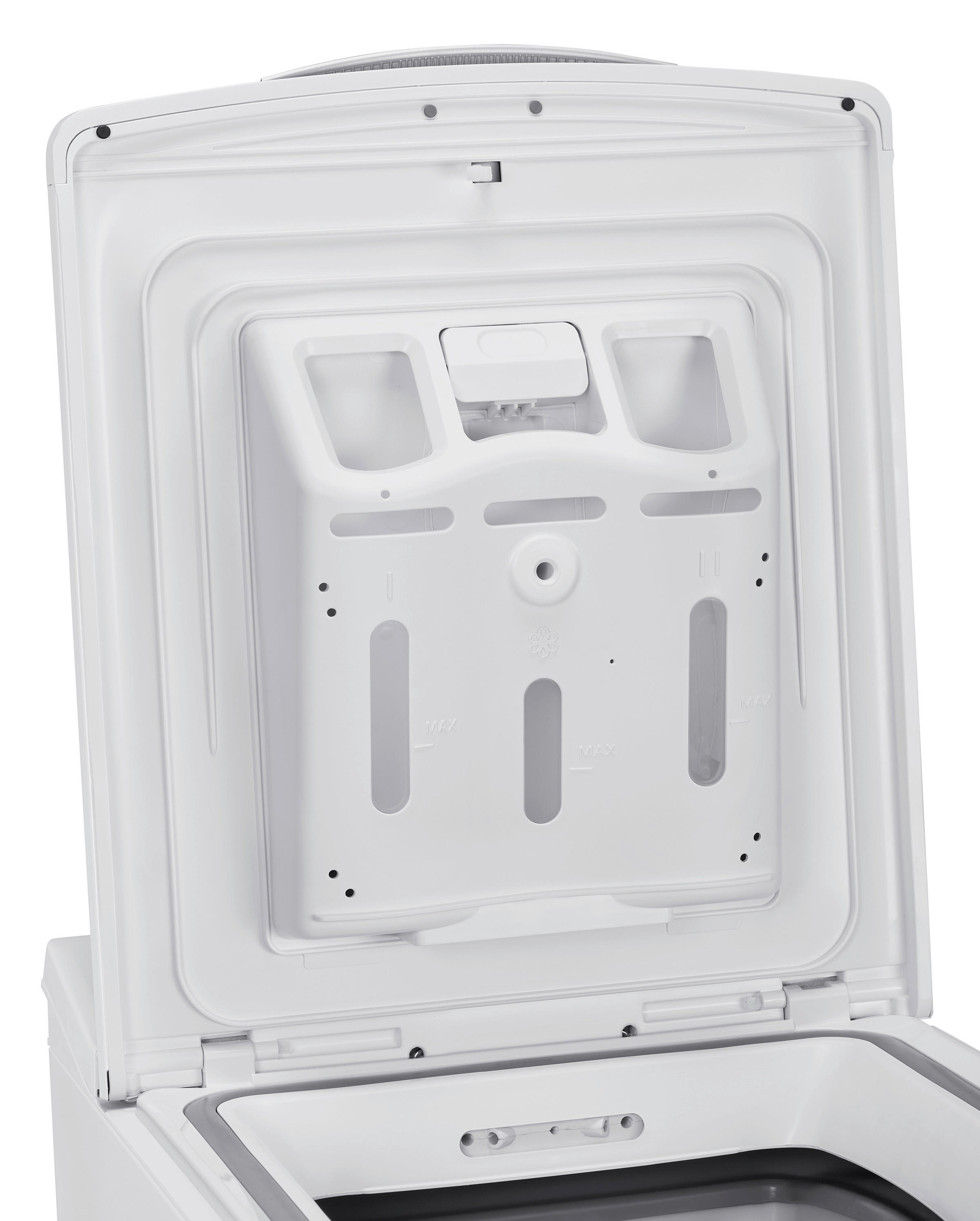 POCOline Waschmaschine-Toploader WV75AW13 weiß B/H/T: ca. 40x87,5x61 cm ca. 7,5 kg Waschmaschine TL WV75AW13 - weiß (40,00/87,50/61,00cm) - POCOline