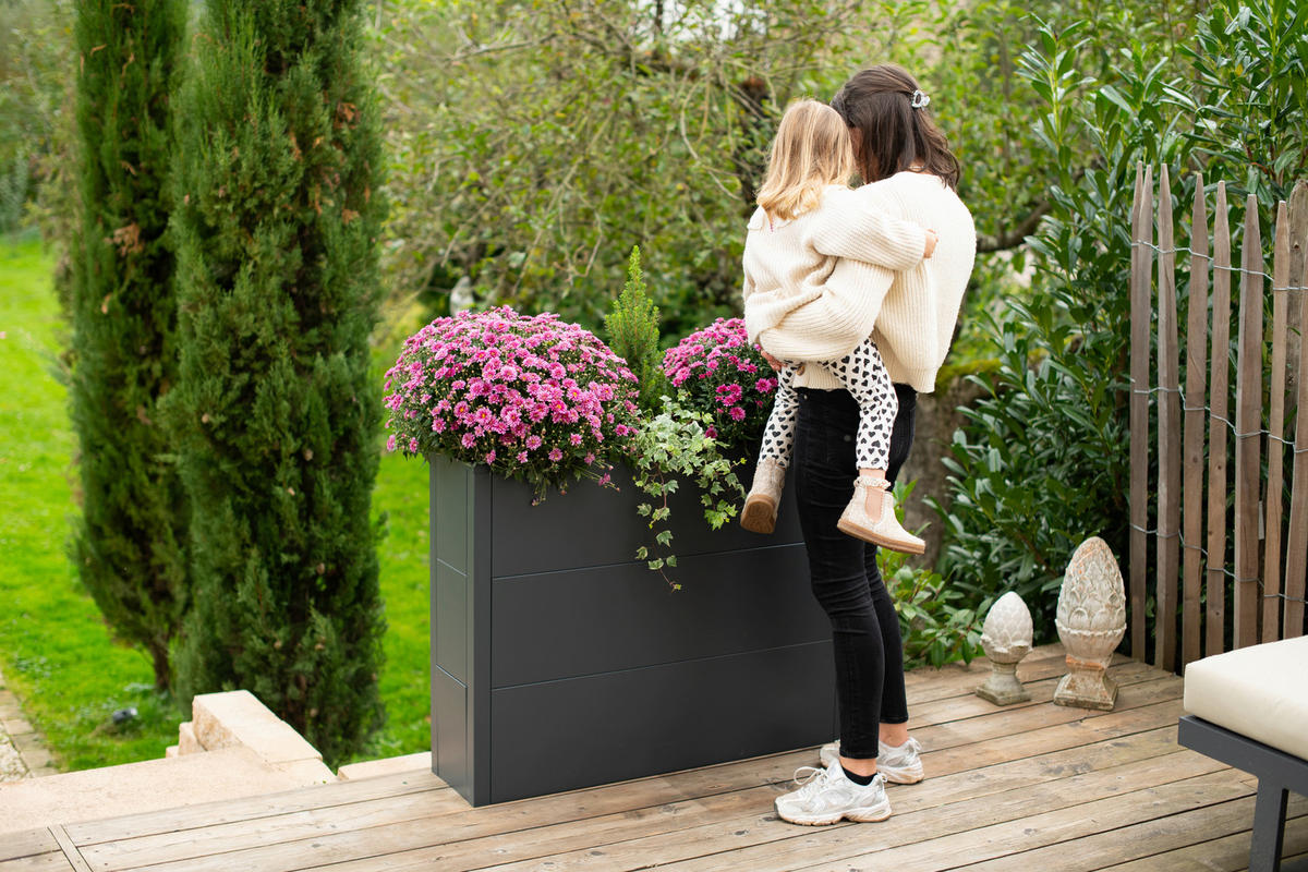 Westmann Pflanzkasten Talus anthrazit Metall B/H/T: ca. 100x77x25 cm Talus - anthrazit (100,00/77,00/25,00cm) - Westmann