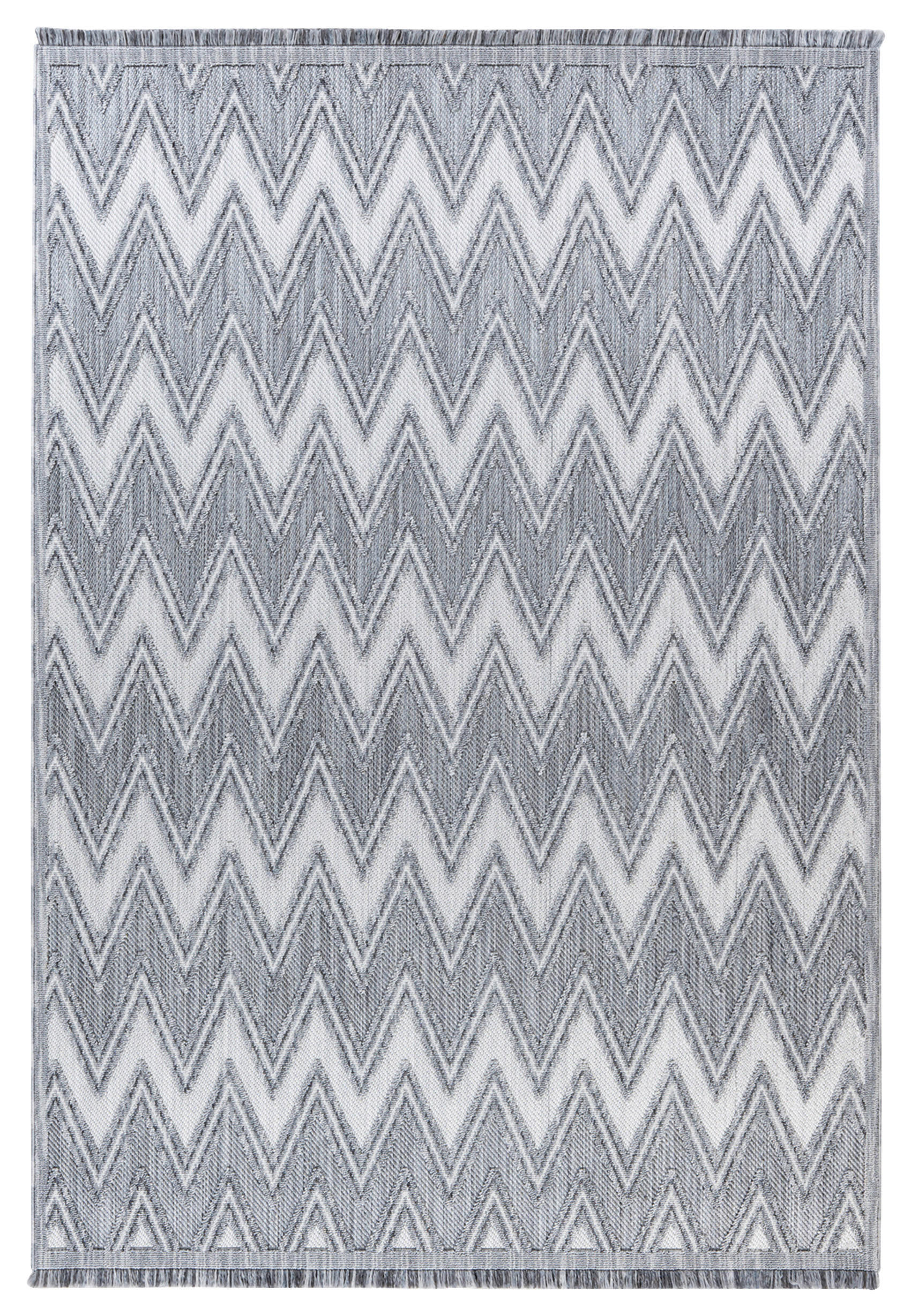 360Living Teppich Sarai weiß B/L: ca. 160x230 cm Sarai - weiß/grau (160,00/230,00cm) - 360Living
