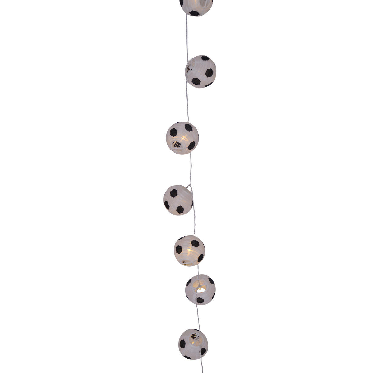LED-Lichterkette FUßBALL mit LED 5217123 weiß Papier Metall L: ca. 160 cm LED Lichterkette FUßBALL mit LED - weiß (160,00cm) - Näve Leuchten