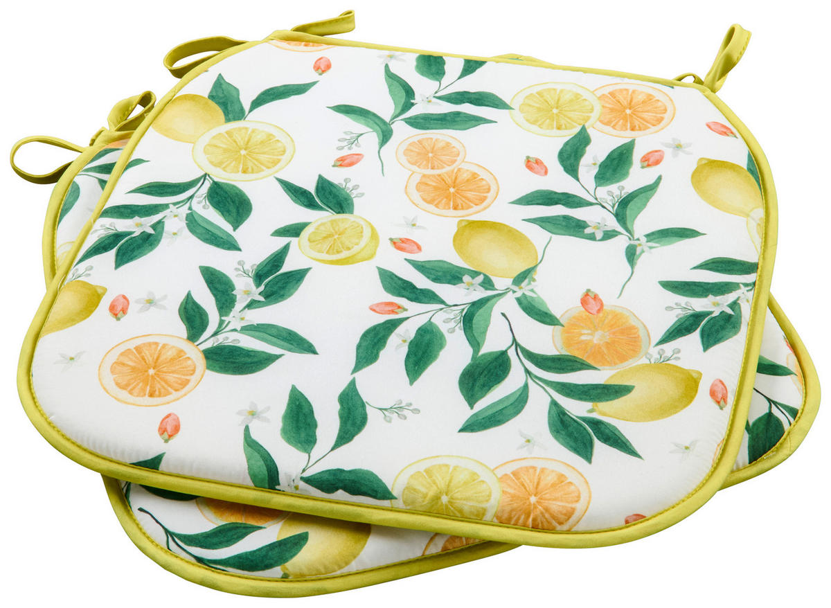 Stuhlkissen Stuhlkissen_2erPack Zitronen - gelb (38,00/38,00cm) - POCOline