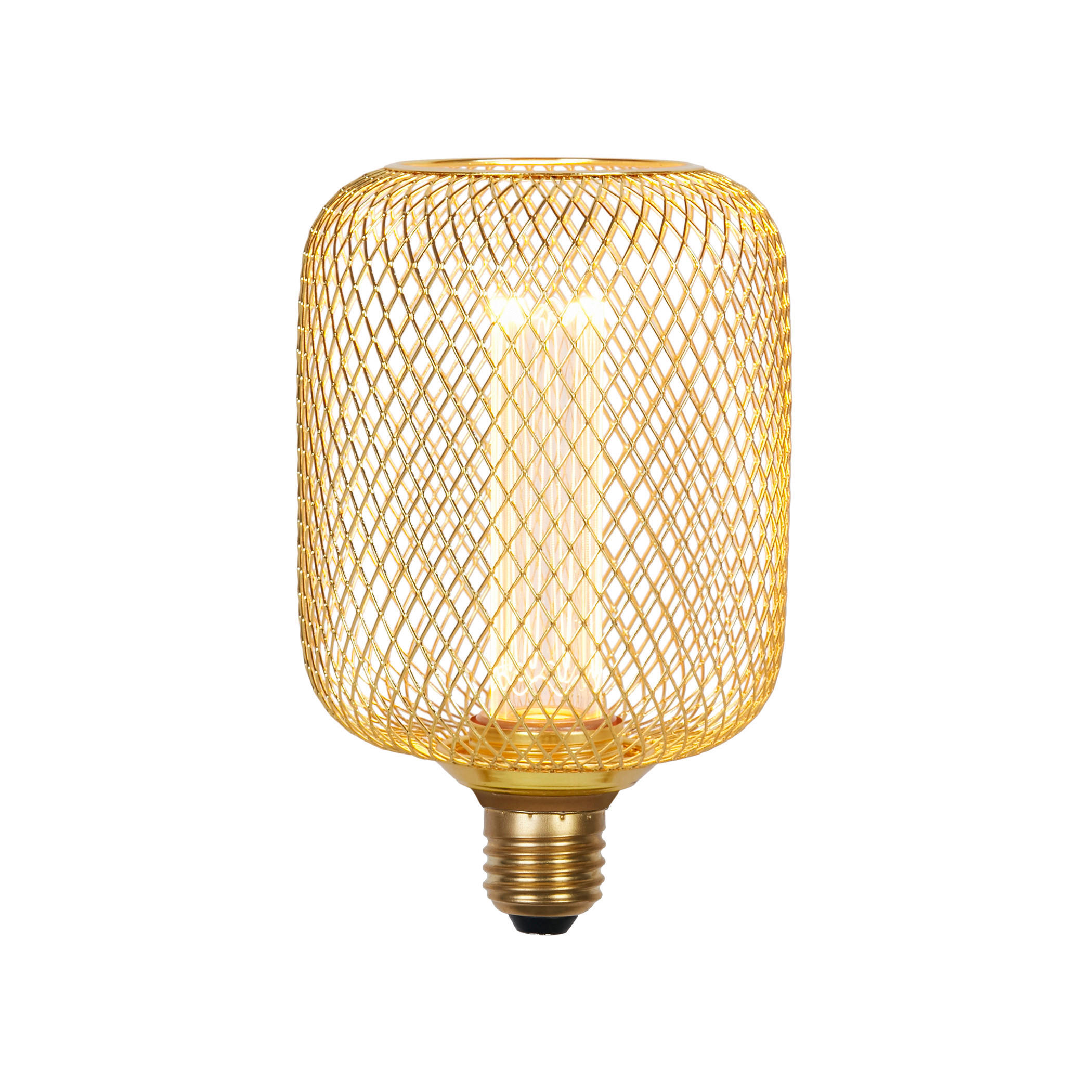 Searchlight Leuchtmittel E27 Wire Mesh - gold (10,00/10,00/16,50cm) - Searchlight