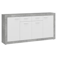 Kommode Focus Beton Optik weiß glänzend B/H/T: ca. 173,8x90x39 cm Focus - Beton/weiß (173,80/90,00/39,00cm)