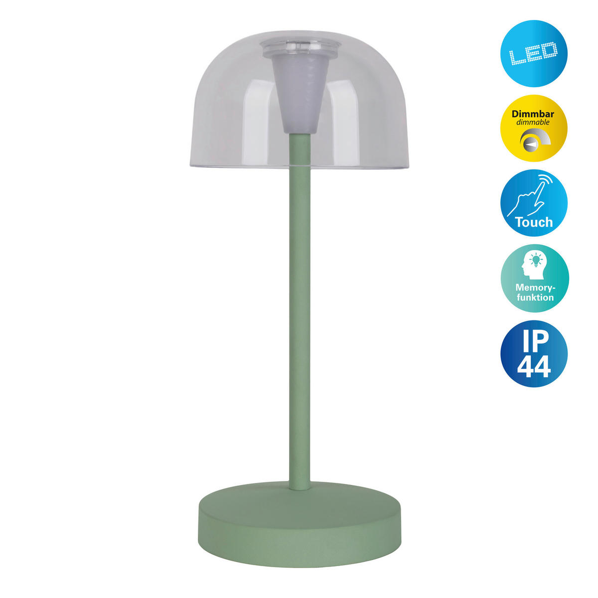 LED-Außentischleuchte mint B/H/T/D: ca. 8x18,5x8x8 cm GOMBA - mint (8,00/18,50/8,00cm) - Näve Leuchten