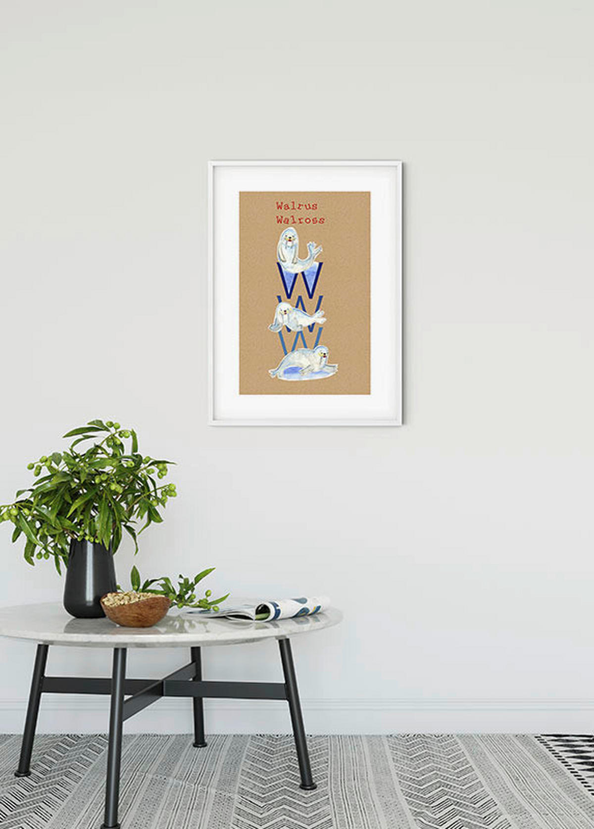 Komar Poster ABC Animal W Buchstaben B/L: ca. 50x70 cm ABC Animal W - (50,00/70,00cm) - Komar
