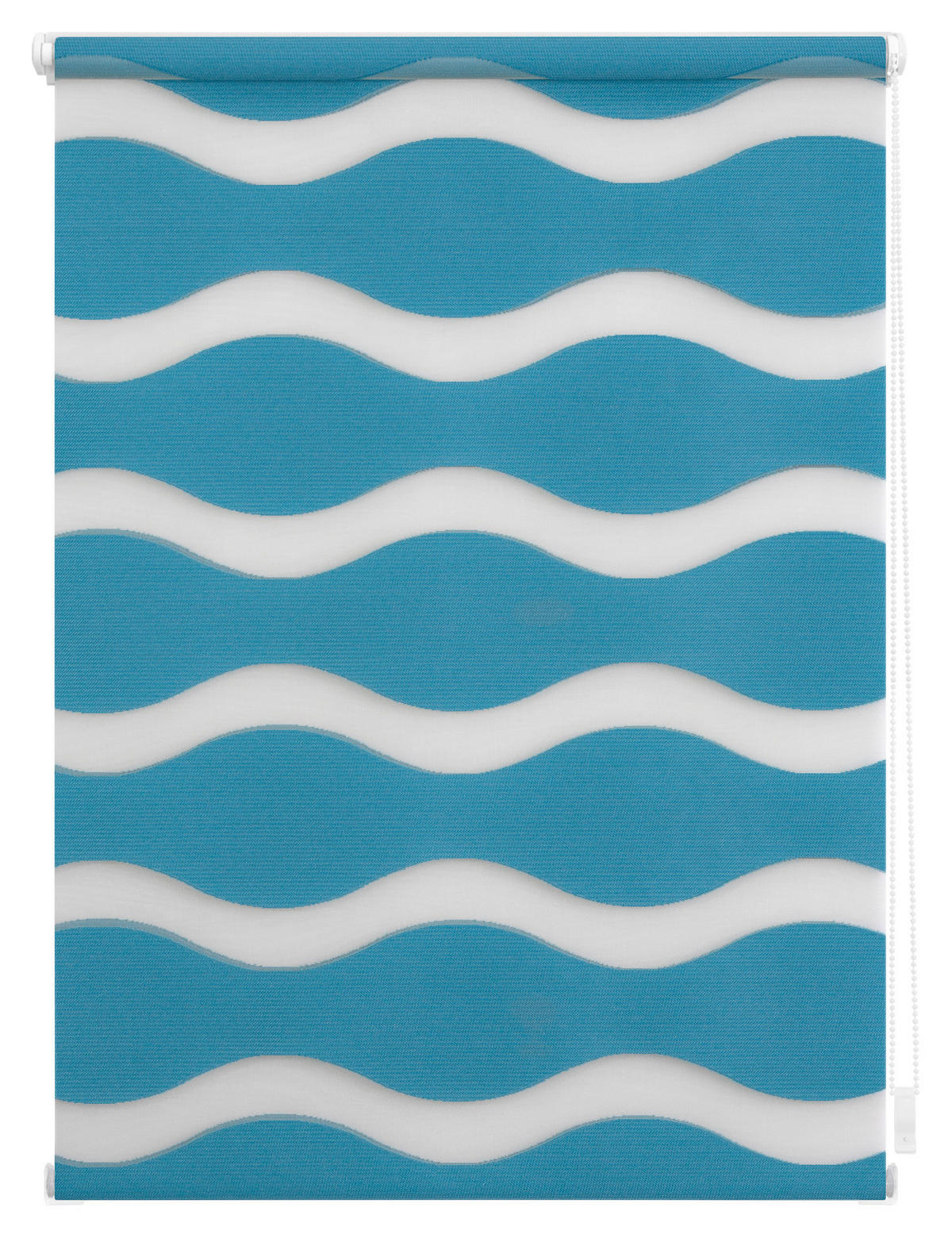 Doppelrollo Duo Welle petrol B/L: ca. 70x150 cm Duo Welle - petrol (70,00/150,00cm) - LICHTBLICK