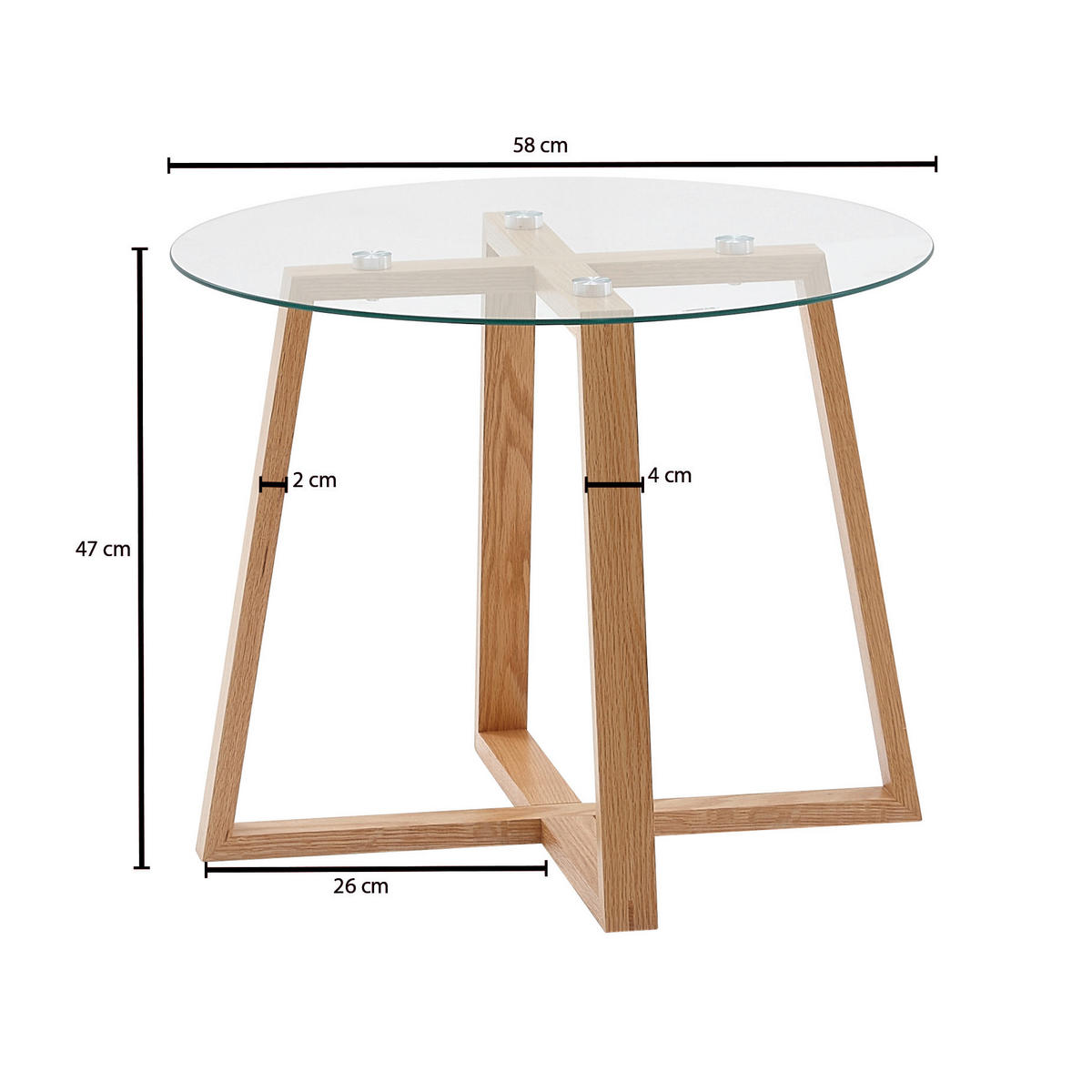 Couchtisch braun B/H/T: ca. 58x47x58 cm Couchtisch - braun (58,00/47,00/58,00cm) - Wohnling