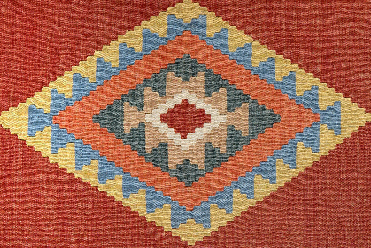 PersaTepp Teppich Kelim Gashgai beige B/H/L: ca. 108x1x150 cm Kelim Gashgai - beige/rot (150,00/108,00/1,00cm) - PersaTepp