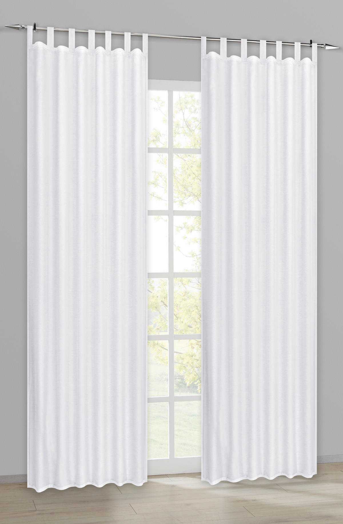 Kombivorhang Pearl weiß B/L: ca. 135x245 cm Pearl - weiß (135,00/245,00cm) - ACUS design collection