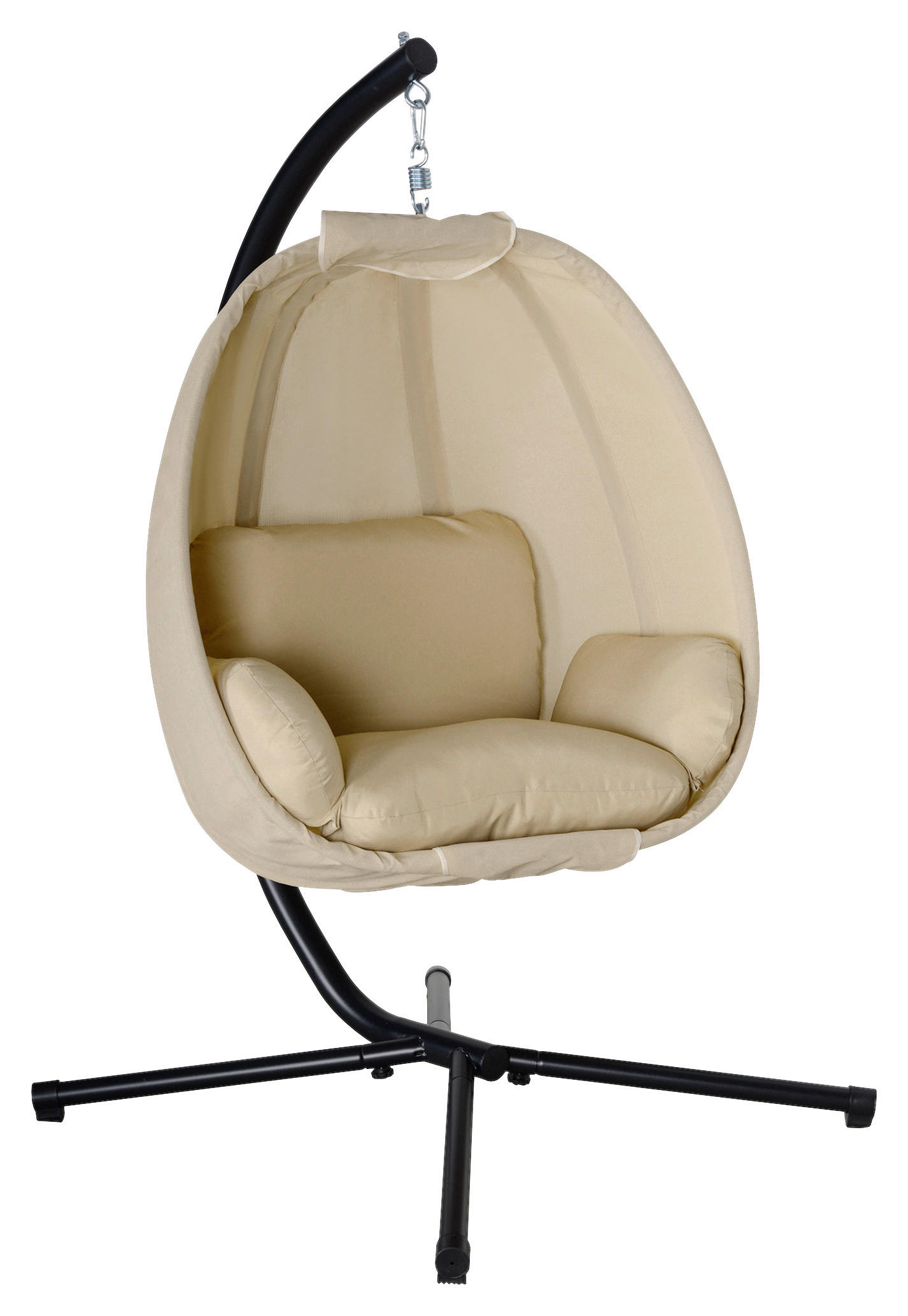 Outsunny Hängesessel khaki Polyester B/H/L: ca. 95x170x125 cm Hängesessel - khaki (125,00/95,00/170,00cm) - Outsunny