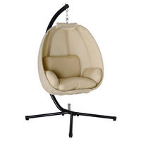 Outsunny Hängesessel khaki Polyester B/H/L: ca. 95x170x125 cm Hängesessel - khaki (125,00/95,00/170,00cm) - Outsunny
