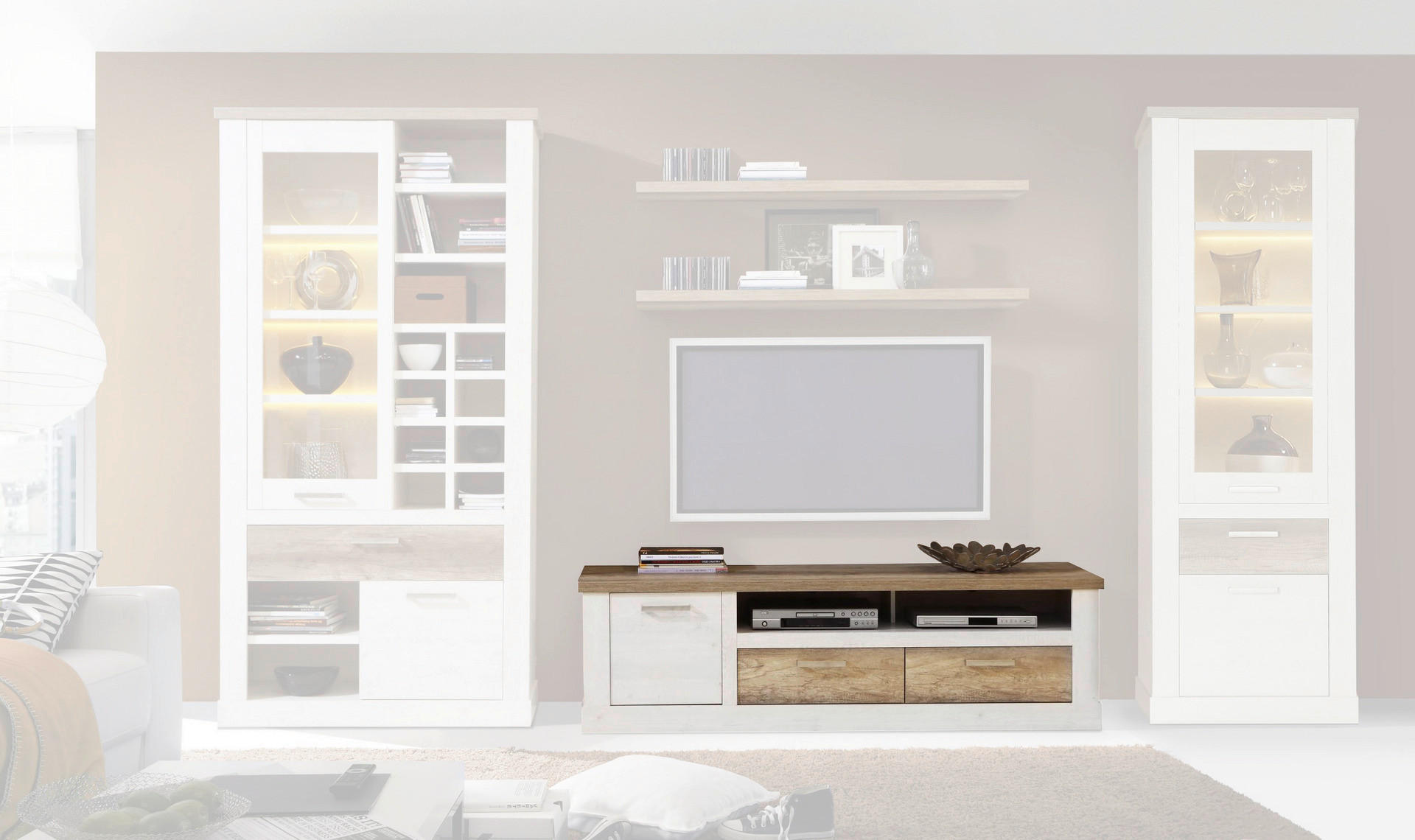 TV-Lowboard  B/H/T: ca. 179x52x52 cm Duro_TV-Lowboard DURT231L-T75 - Eiche (179,00/52,00/52,00cm)