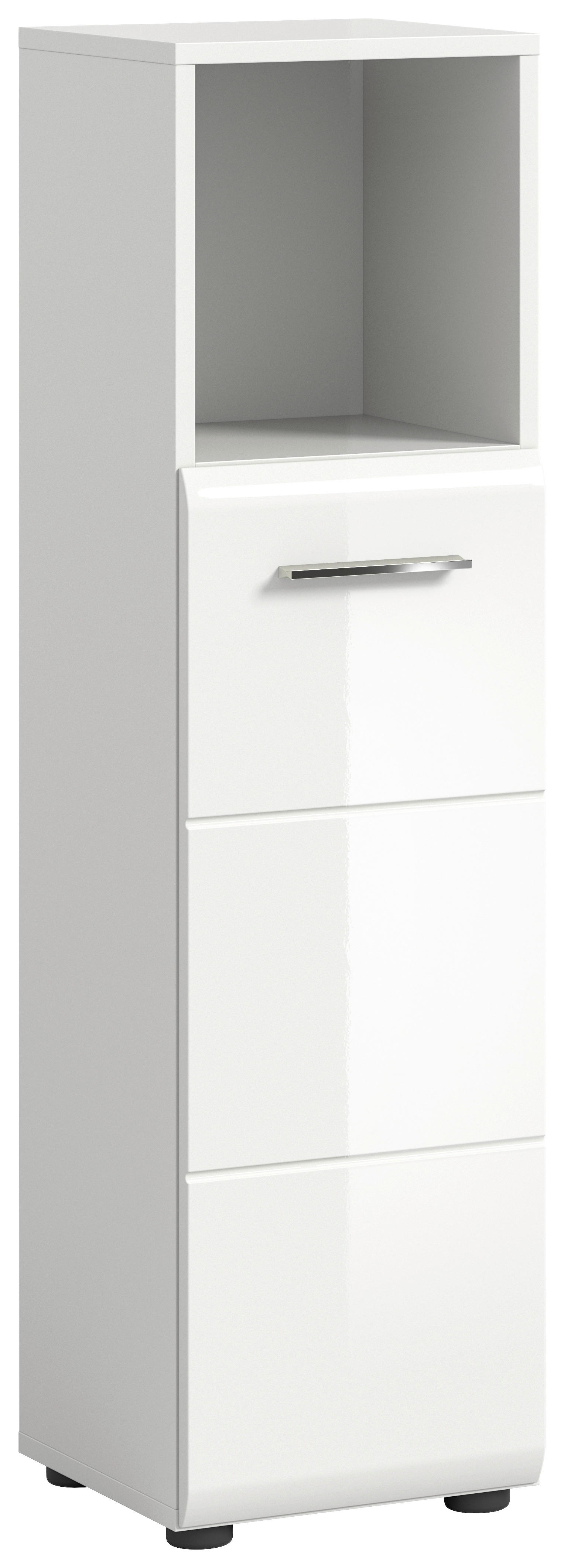 Badhochschrank ICE weiß weiß Hochglanz B/H/T: ca. 30x110x30 cm ICE - weiß (30,00/110,00/30,00cm) - xonox.home